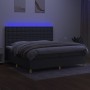 Cama box spring colchón y luces LED tela gris claro 200x200 cm de , Camas y somieres - Ref: Foro24-3135782, Precio: 644,43 €,...