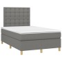 Cama box spring con colchón y LED tela gris oscuro 120x200 cm de , Camas y somieres - Ref: Foro24-3135742, Precio: 408,65 €, ...