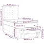 Box spring bed with dark gray fabric mattress 80x200 cm by , Beds and slatted bases - Ref: Foro24-3136870, Price: 391,74 €, D...