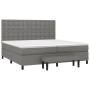 Cama box spring con colchón tela gris oscuro 200x200 cm de , Camas y somieres - Ref: Foro24-3136942, Precio: 765,78 €, Descue...