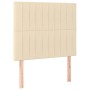 Cama box spring con colchón tela color crema 90x190 cm de , Camas y somieres - Ref: Foro24-3137282, Precio: 377,35 €, Descuen...