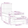 Cama box spring con colchón tela color crema 90x190 cm de , Camas y somieres - Ref: Foro24-3137282, Precio: 377,35 €, Descuen...