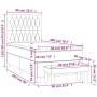 Cama box spring con colchón tela color crema 90x200 cm de , Camas y somieres - Ref: Foro24-3137370, Precio: 372,03 €, Descuen...
