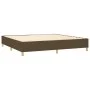 Box spring bed with dark brown fabric mattress 200x200 cm by , Beds and slatted bases - Ref: Foro24-3137504, Price: 780,50 €,...