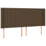 Cama box spring colchón luces LED tela marrón oscuro 200x200 cm de , Camas y somieres - Ref: Foro24-3139224, Precio: 701,41 €...