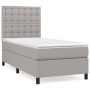 Cama box spring con colchón tela gris claro 80x200 cm de , Camas y somieres - Ref: Foro24-3142049, Precio: 314,91 €, Descuent...