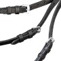 Brida Flash de Cuero Negro con Riendas y Bocado (Caballo Percherón) de vidaXL, Cabezadas - Ref: Foro24-90896, Precio: 41,82 €...