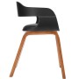 Silla de comedor de madera curvada y cuero artificial de vidaXL, Sillas de comedor - Ref: Foro24-241684, Precio: 143,80 €, De...