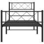 Estructura de cama con cabecero y estribo metal negro 107x203cm de , Camas y somieres - Ref: Foro24-372291, Precio: 79,24 €, ...