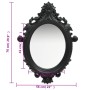 Espejo de pared estilo castillo negro 56x76 cm en Espejos | Comprar online en Foru.es