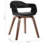 Silla de comedor de madera curvada y cuero artificial de vidaXL, Sillas de comedor - Ref: Foro24-241684, Precio: 134,12 €, De...