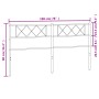 Cabecero de metal negro 193 cm de , Cabeceros y pies de cama - Ref: Foro24-372314, Precio: 32,08 €, Descuento: %