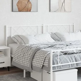 Cabecero de metal blanco 193 cm de , Cabeceros y pies de cama - Ref: Foro24-372363, Precio: 31,64 €, Descuento: %