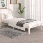 Estructura de cama madera maciza de pino blanco 90x190 cm de , Camas y somieres - Ref: Foro24-810396, Precio: 74,54 €, Descue...