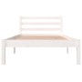 Estructura de cama madera maciza de pino blanco 90x190 cm de , Camas y somieres - Ref: Foro24-810396, Precio: 74,54 €, Descue...