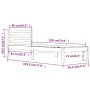 Estructura de cama madera maciza de pino blanco 90x190 cm de , Camas y somieres - Ref: Foro24-810396, Precio: 74,54 €, Descue...