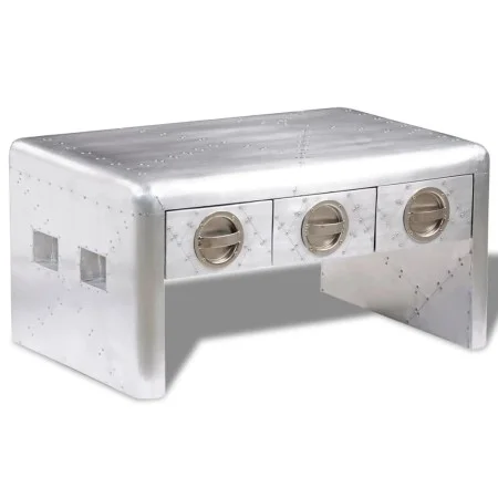 Mesa de centro de estilo aviador con 3 cajones estilo vintage de vidaXL, Mesas de centro - Ref: Foro24-242119, Precio: 371,70...