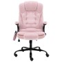 Sillón de oficina de masaje terciopelo rosa de , Sillas de oficina - Ref: Foro24-20574, Precio: 267,05 €, Descuento: %