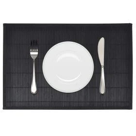 6 salvamanteles de bambú 30x45 cm negro de vidaXL, Manteles individuales - Ref: Foro24-242109, Precio: 16,43 €, Descuento: %