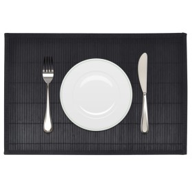6 salvamanteles de bambú 30x45 cm negro de vidaXL, Manteles individuales - Ref: Foro24-242109, Precio: 15,27 €, Descuento: %