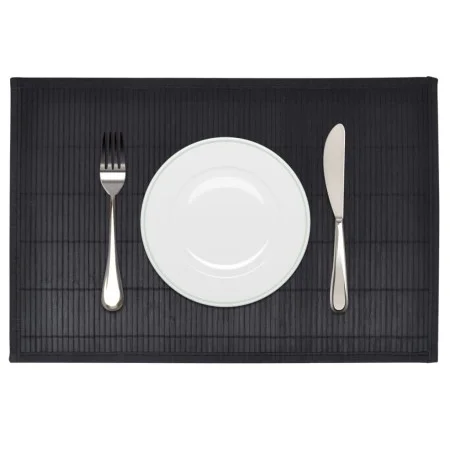 6 salvamanteles de bambú 30x45 cm negro de vidaXL, Manteles individuales - Ref: Foro24-242109, Precio: 16,43 €, Descuento: %