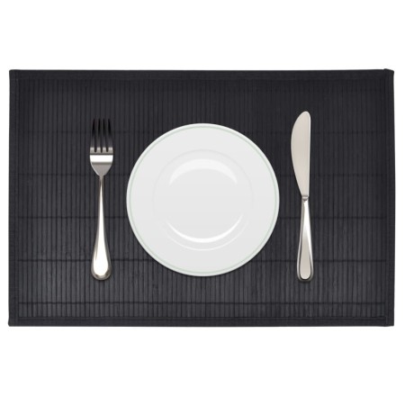 6 salvamanteles de bambú 30x45 cm negro de vidaXL, Manteles individuales - Ref: Foro24-242109, Precio: 15,27 €, Descuento: %