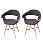 Sillas de comedor 2 unidades madera curvada y tela gris oscuro de vidaXL, Sillas de comedor - Ref: Foro24-241687, Precio: 215...