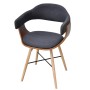 Sillas de comedor 2 unidades madera curvada y tela gris oscuro de vidaXL, Sillas de comedor - Ref: Foro24-241687, Precio: 215...