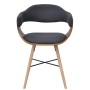 Sillas de comedor 2 unidades madera curvada y tela gris oscuro de vidaXL, Sillas de comedor - Ref: Foro24-241687, Precio: 215...