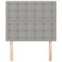 Headboards 2 units of light gray fabric 80x5x78/88 cm by , Headboards and footboards - Ref: Foro24-3116740, Price: 64,59 €, D...