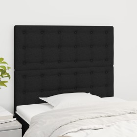Cabeceros 2 unidades de tela negro 80x5x78/88 cm de , Cabeceros y pies de cama - Ref: Foro24-3116742, Precio: 70,65 €, Descue...