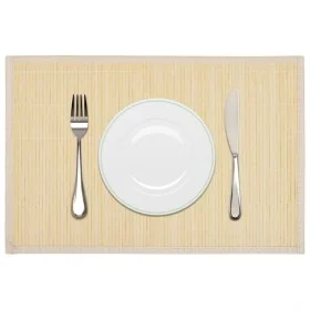 6 salvamanteles de bambú 30 x 45 cm natural de vidaXL, Manteles individuales - Ref: Foro24-242107, Precio: 14,52 €, Descuento: %