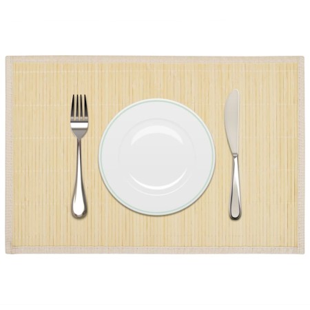 6 salvamanteles de bambú 30 x 45 cm natural de vidaXL, Manteles individuales - Ref: Foro24-242107, Precio: 14,76 €, Descuento: %