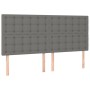 Cabeceros 4 unidades de tela gris oscuro 100x5x78/88 cm de , Cabeceros y pies de cama - Ref: Foro24-3116789, Precio: 122,94 €...