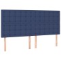 Cabeceros 4 unidades de tela azul 100x5x78/88 cm de , Cabeceros y pies de cama - Ref: Foro24-3116794, Precio: 118,73 €, Descu...
