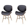 Sillas de comedor 2 uds cuero sintético y madera curvada de vidaXL, Sillas de comedor - Ref: Foro24-241688, Precio: 186,79 €,...