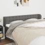 Cabecero de tela gris oscuro 203x23x78/88 cm de , Cabeceros y pies de cama - Ref: Foro24-3117601, Precio: 83,30 €, Descuento: %