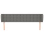 Cabecero de tela gris oscuro 203x23x78/88 cm de , Cabeceros y pies de cama - Ref: Foro24-3117601, Precio: 83,30 €, Descuento: %