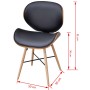 Sillas de comedor 2 uds cuero sintético y madera curvada de vidaXL, Sillas de comedor - Ref: Foro24-241688, Precio: 186,79 €,...