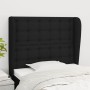 Cabecero con orejas de tela negro 83x23x118/128 cm de , Cabeceros y pies de cama - Ref: Foro24-3118366, Precio: 84,39 €, Desc...