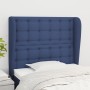 Cabecero con orejas de tela azul 83x23x118/128 cm de , Cabeceros y pies de cama - Ref: Foro24-3118370, Precio: 79,73 €, Descu...