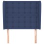 Cabecero con orejas de tela azul 83x23x118/128 cm de , Cabeceros y pies de cama - Ref: Foro24-3118370, Precio: 79,73 €, Descu...