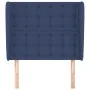 Headboard with blue fabric ears 83x23x118/128 cm by , Headboards and footboards - Ref: Foro24-3118370, Price: 77,85 €, Discou...
