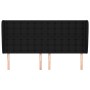 Cabecero con orejas de tela negro 163x23x118/128 cm de , Cabeceros y pies de cama - Ref: Foro24-3118398, Precio: 145,32 €, De...