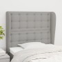 Cabecero con orejas de tela gris claro 83x23x118/128 cm de , Cabeceros y pies de cama - Ref: Foro24-3118364, Precio: 80,11 €,...