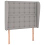 Cabecero con orejas de tela gris claro 83x23x118/128 cm de , Cabeceros y pies de cama - Ref: Foro24-3118364, Precio: 80,11 €,...