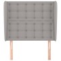 Cabecero con orejas de tela gris claro 83x23x118/128 cm de , Cabeceros y pies de cama - Ref: Foro24-3118364, Precio: 80,11 €,...
