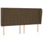 Headboard with dark brown fabric ears 203x23x118/128 cm by , Headboards and footboards - Ref: Foro24-3118415, Price: 155,68 €...