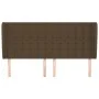 Headboard with dark brown fabric ears 203x23x118/128 cm by , Headboards and footboards - Ref: Foro24-3118415, Price: 155,68 €...