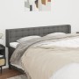 Cabecero de tela gris oscuro 203x16x78/88 cm de , Cabeceros y pies de cama - Ref: Foro24-3119225, Precio: 77,20 €, Descuento: %